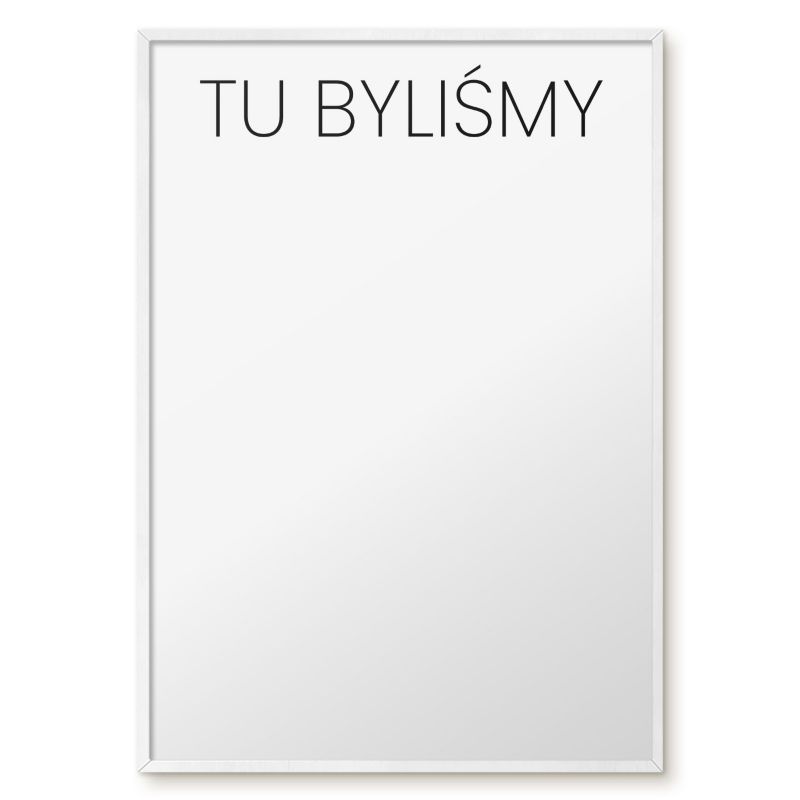 Tablica Magnetyczna Wielofunkcyjna Ścienna Tulup 70x100 cm Tu byliśmy 3 - Biała rama Do salonu, sypialni 1 szt.