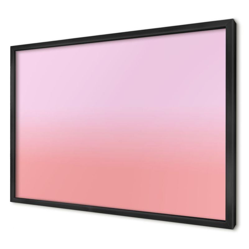 Dekoracyjna tablica magnetyczna Wallfluent 60x40 Delikatny gradient w czarnej ramie 1szt