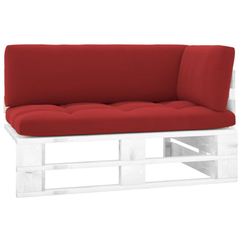 Sofa ogrodowa WaszeMeble z drewna biała z poduszkami WM-3066571 1 szt.