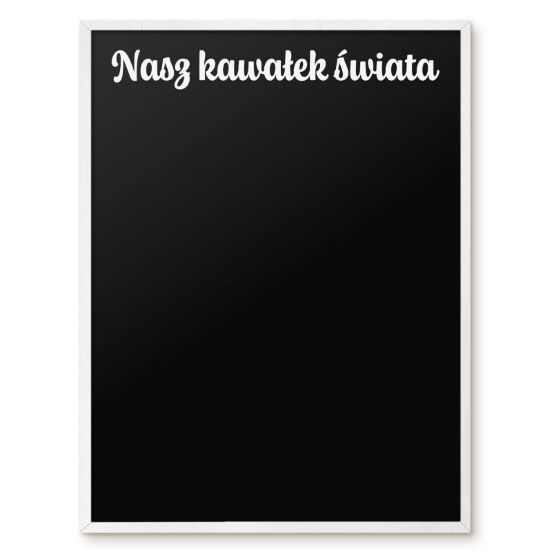 Tablica Magnetyczna Tulup 60x80 cm Nasz kawałek świata 6 - Biała rama Do salonu, sypialni 1 szt.