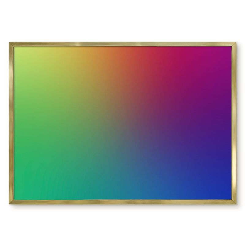 Tablica Magnetyczna W Ramie Tulup 70x50 cm Tęczowy gradient - Złota rama Do salonu, biura 1 szt.