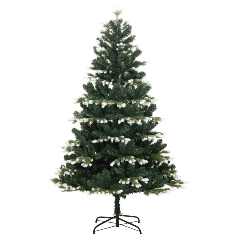 Choinka sztuczna VidaXL zawiasowa, ośnieżona 120 cm zielony 1 szt.