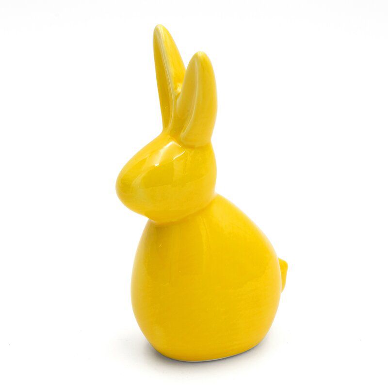Figurka wielkanocna 236c Zajączek Eurofirany 10 x 7 x 18 cm żółta 1 szt.