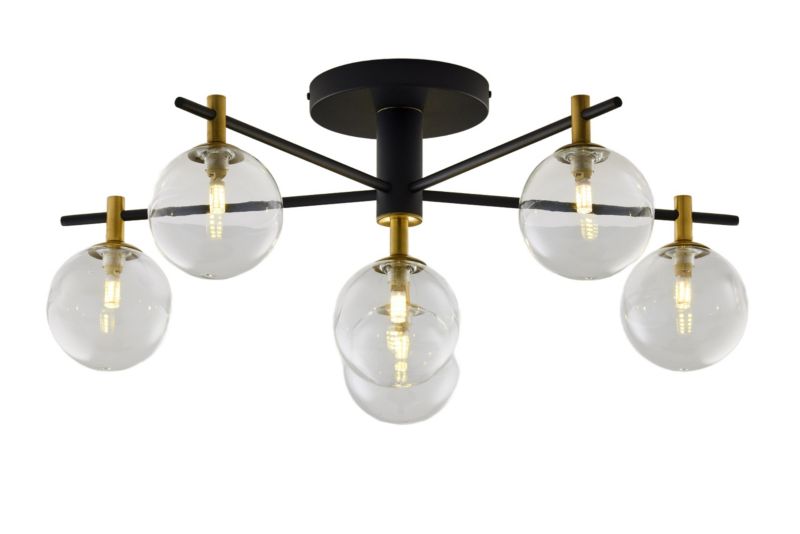 Lampa sufitowa Jupiter FIGARO czarno-złota 6xG9x8W IP20 - 1 szt