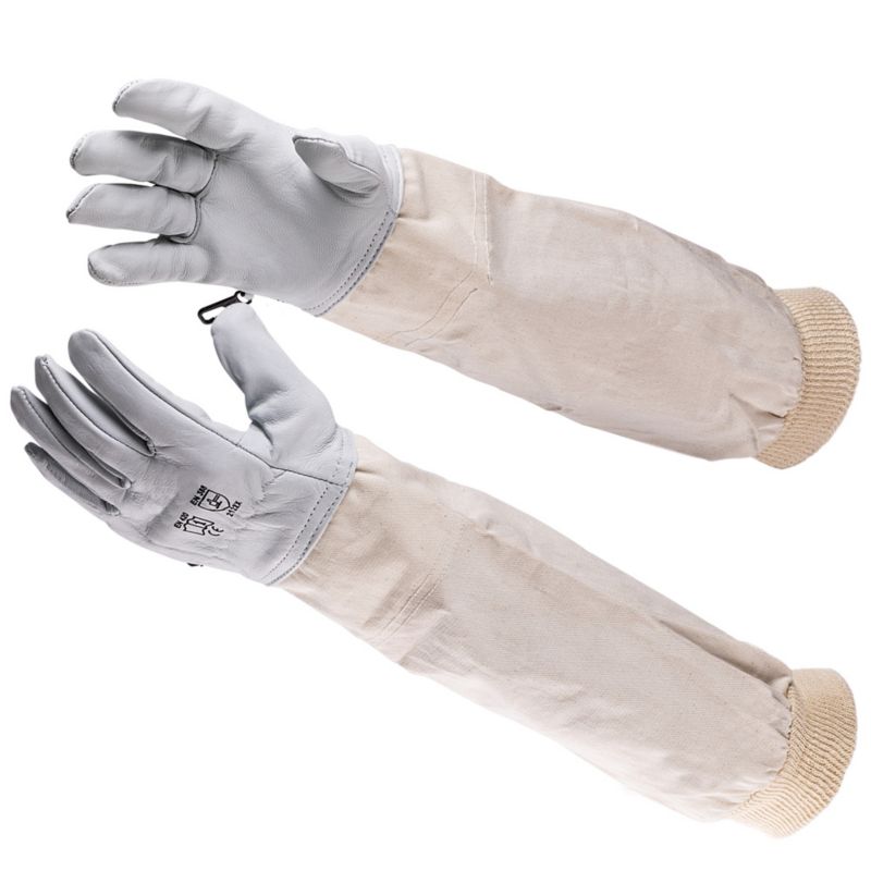 Rękawice KADAX pszczelarskie ze skóry koziej z bardzo długim rękawem rozmiar XL, 1 para.
