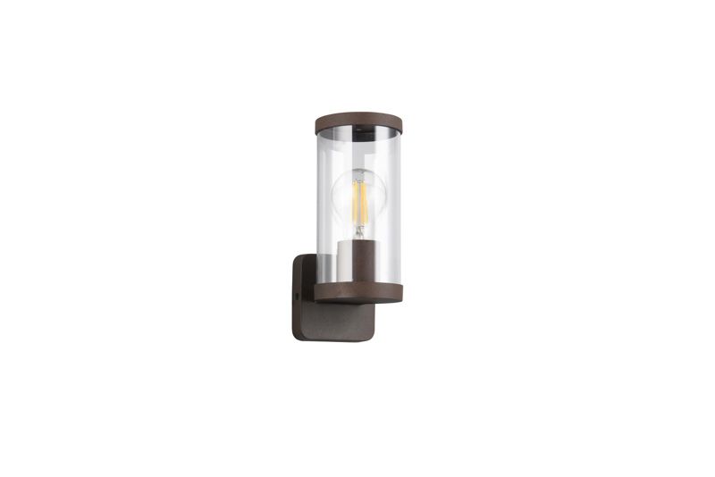 Kinkiet ścienny zewnętrzny RL Bonito brązowo-rdzawy 1 x E27 x 28W IP44 wym: 23 x 9,5 x 9,5 cm - 1 szt.