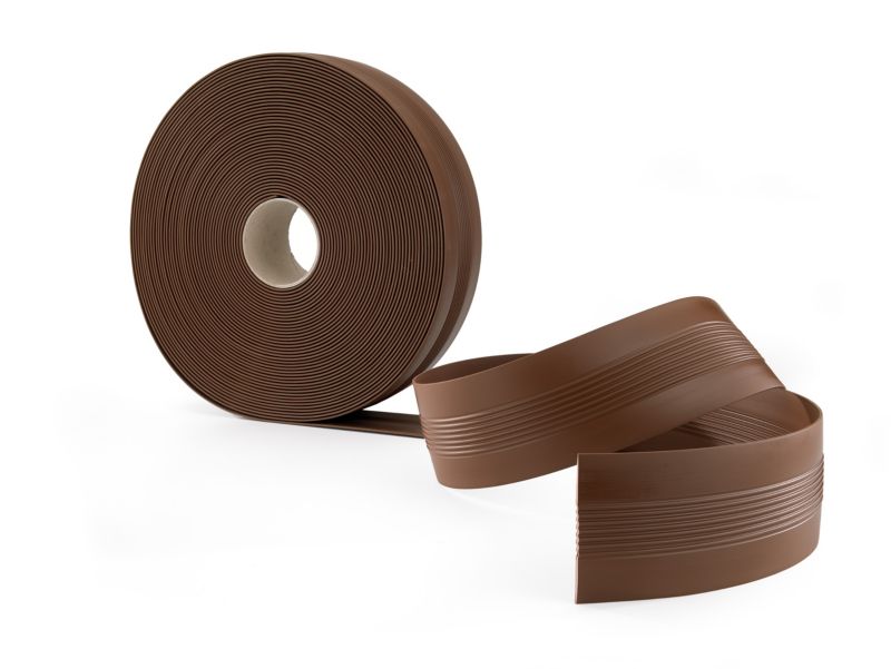 Profil przejściowy PVC 70 mm QUEST, antypoślizgowa listwa dylatacyjna, elastyczna, płaska - 25 m, brązowa, 1 szt.