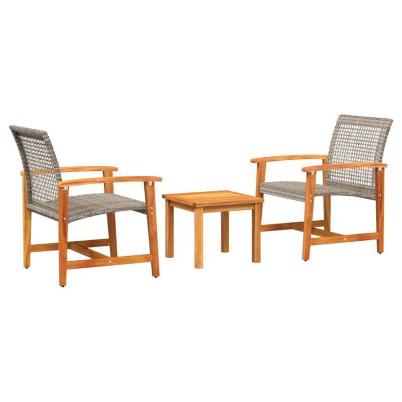 Zestaw mebli ogrodowych bistro WaszeMeble akacja szary WM-367602 1 kpl