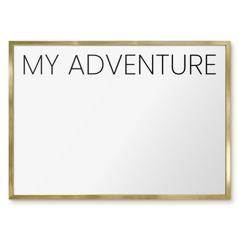 Tablica Magnetyczna Na Magnesy Tulup 70x50 cm My adventure 3 - Złota rama Do salonu, sypialni 1 szt.