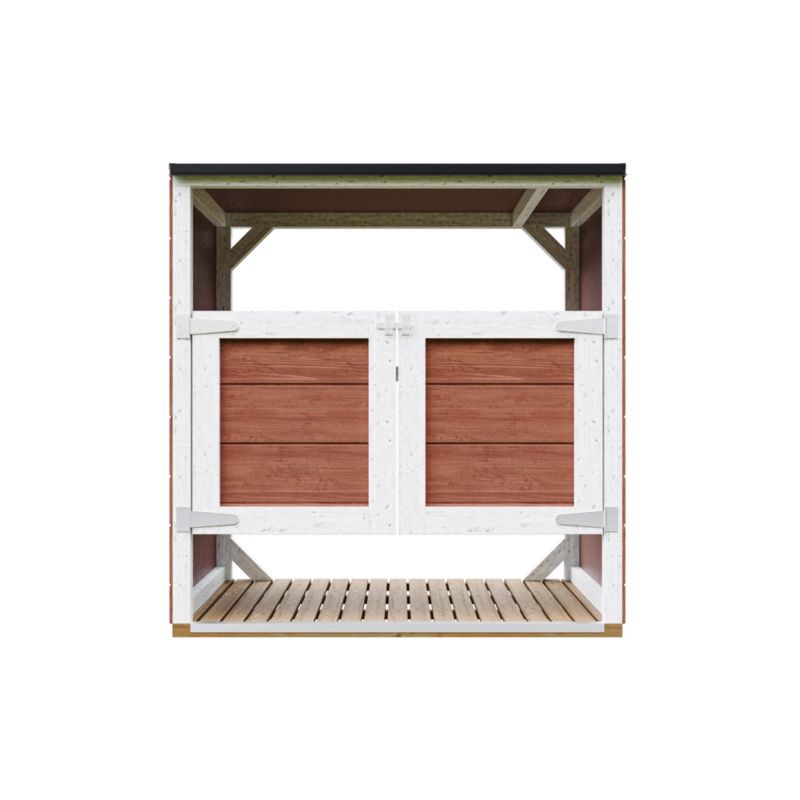Obudowa na kosze na śmieci 2x240L Timbela M980A-REDWOOD RED odporna na warunki atmosferyczne 1 szt.