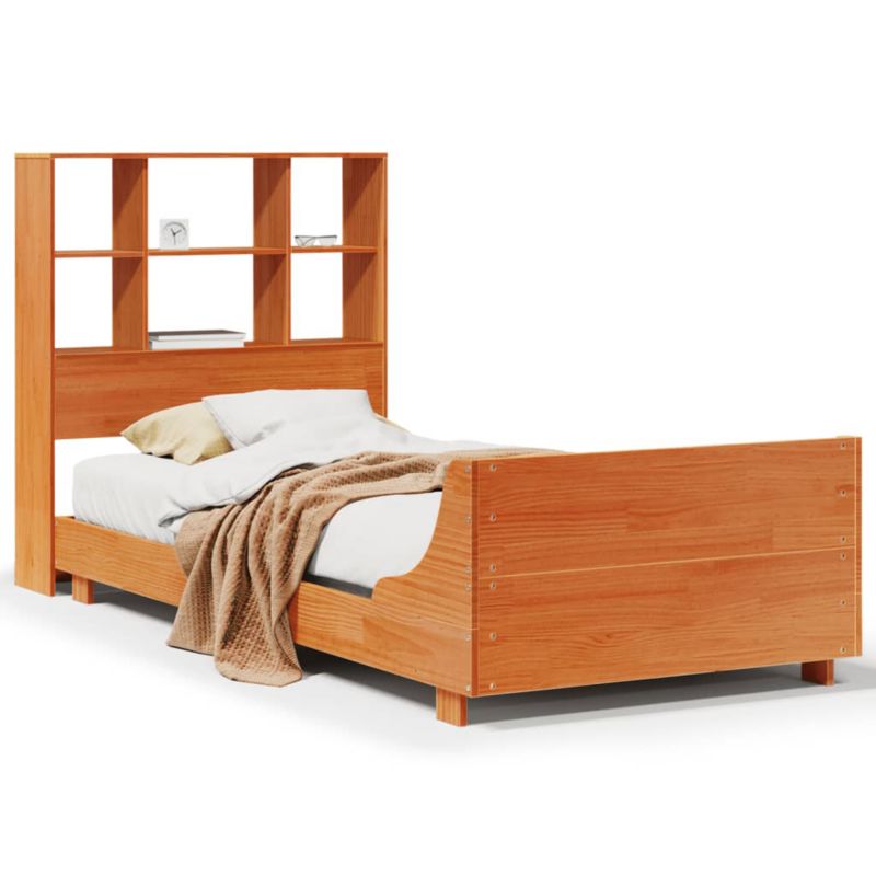 Rama łóżka WaszeMeble 100x200 cm Woskowy brąz sosna WM-3323697 1 szt.