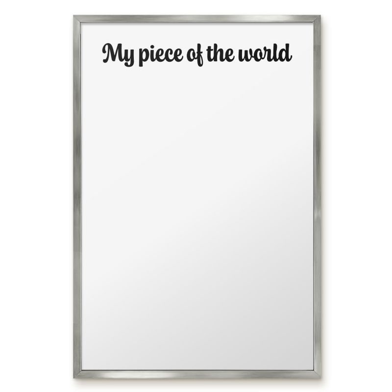 Tablica Magnetyczna Tulup 40x60 cm My piece of the world 1 - Srebrna rama Do salonu, sypialni 1 szt.