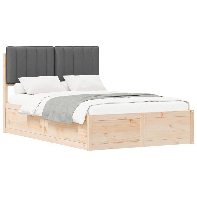 Łóżko Drewniane WaszeMeble 120x200 cm Brązowe WM-3405548 1 szt.