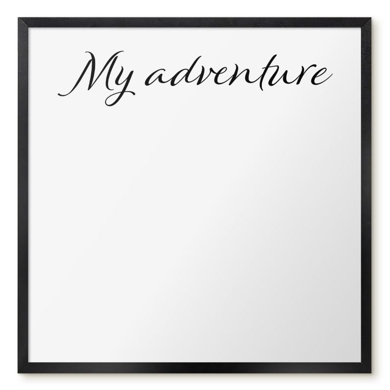 Tablica Na Magnesy Z Podróży Tulup 50x50 cm My adventure 4 - Czarna rama Do salonu, sypialni 1 szt.