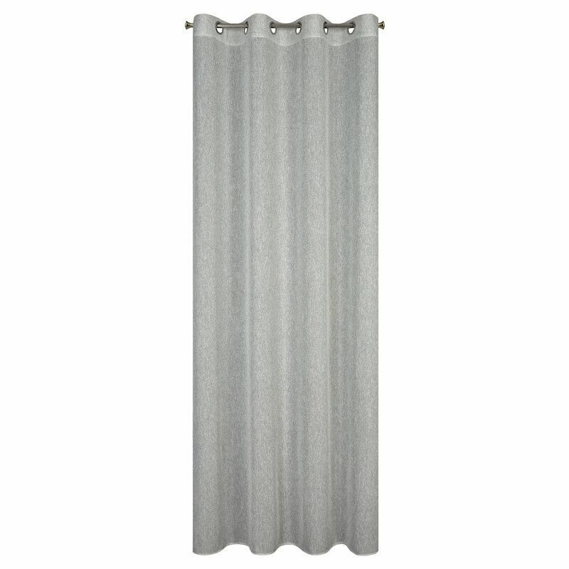 Zasłona KENDAL Eurofirany 140 x 250 cm popielata z siateczki przetykana srebrną nicią 1 szt.