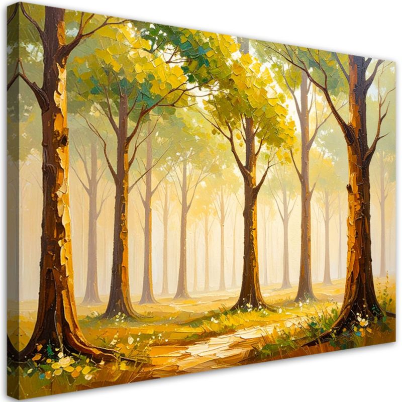 Obraz do salonu sypialni jadalni Feeby Drzewa Pejzaż Las 90x60cm 1szt