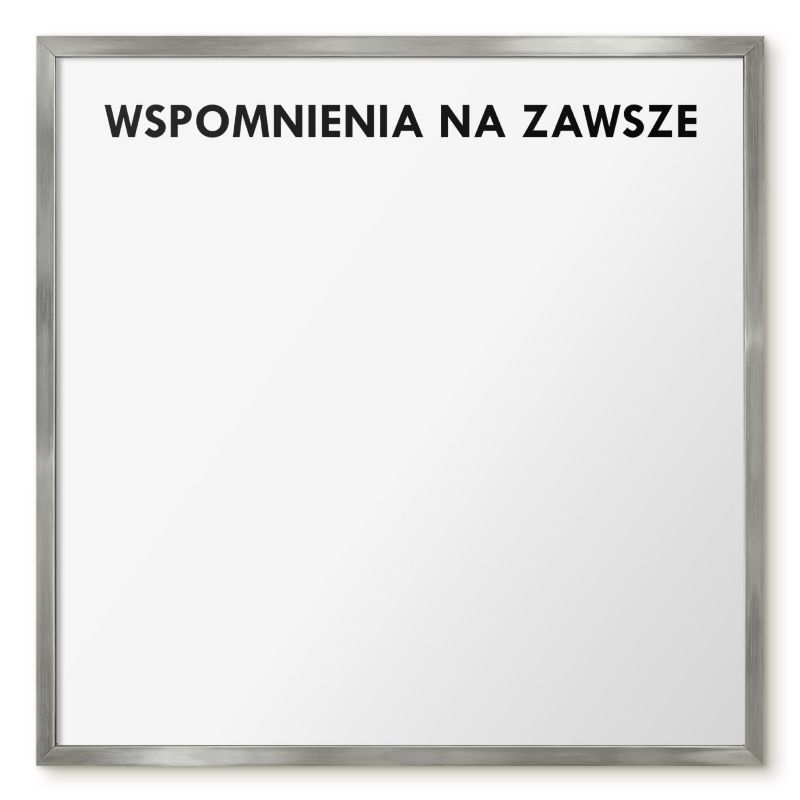 Tablica Magnetyczna Do Notatek Tulup 50x50 cm Wspomnienia na zawsze 2 - Srebrna rama Do salonu, sypialni 1 szt.
