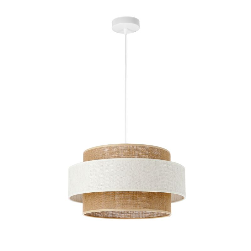 Lampa sufitowa BOHO HEXE tkanina juta 1 x 60W biały naturalny H0162 1 szt.