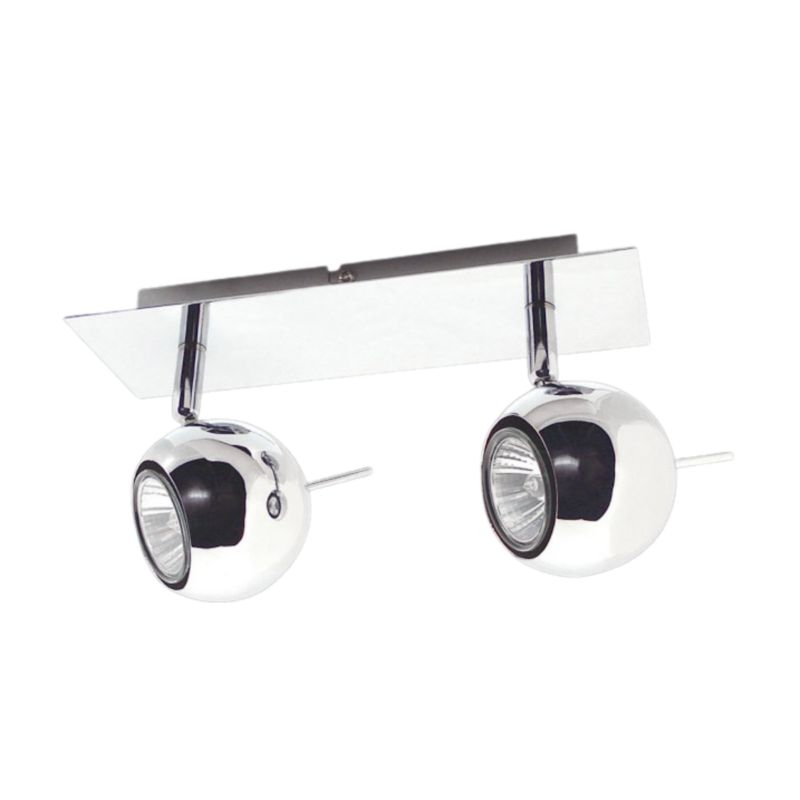 Reflektor sufitowy okrągły Italux Hary chromowany 2xGU10x50W IP20 wym:14,5x25x6,5cm - 1 szt.