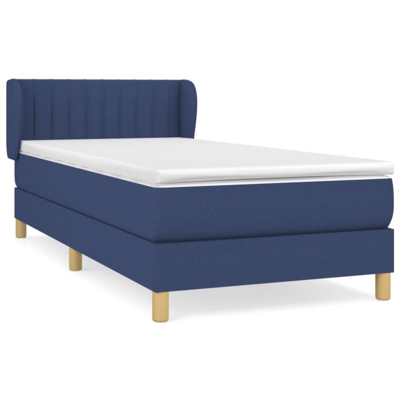 Łóżko z materacem WaszeMeble 80x200 cm Niebieski tkanina WM-3126923 1 szt.