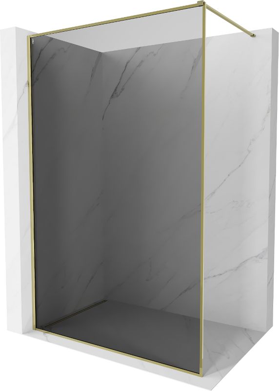 Ścianka prysznicowa walk-in Mexen Kioto-F grafit złota 130x202 cm 800-130-104-50-40 1 szt.