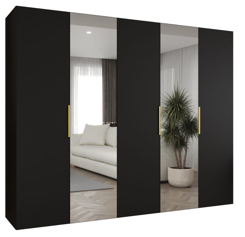 Szafa uchylna otwierana MARBELLA 2 250 wys 202 cm Czarny + Złoty 1 szt