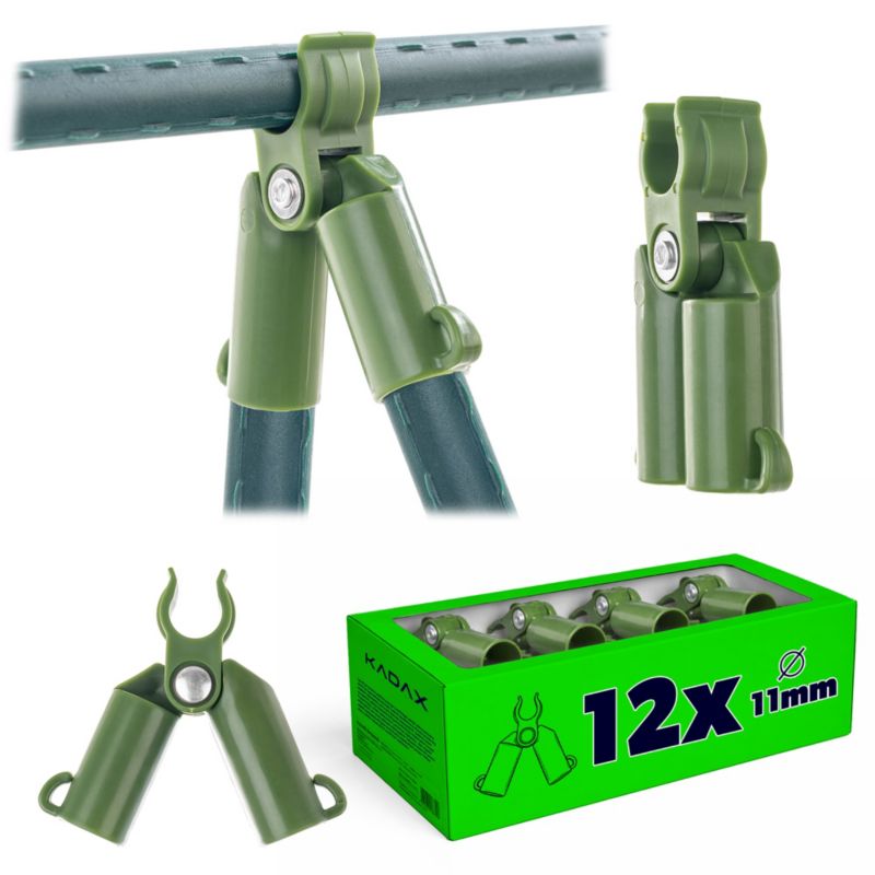 Łącznik KADAX Kątowy Szczytowy Do Tyczek Pomidorów Regulowany 11mm 12 szt.