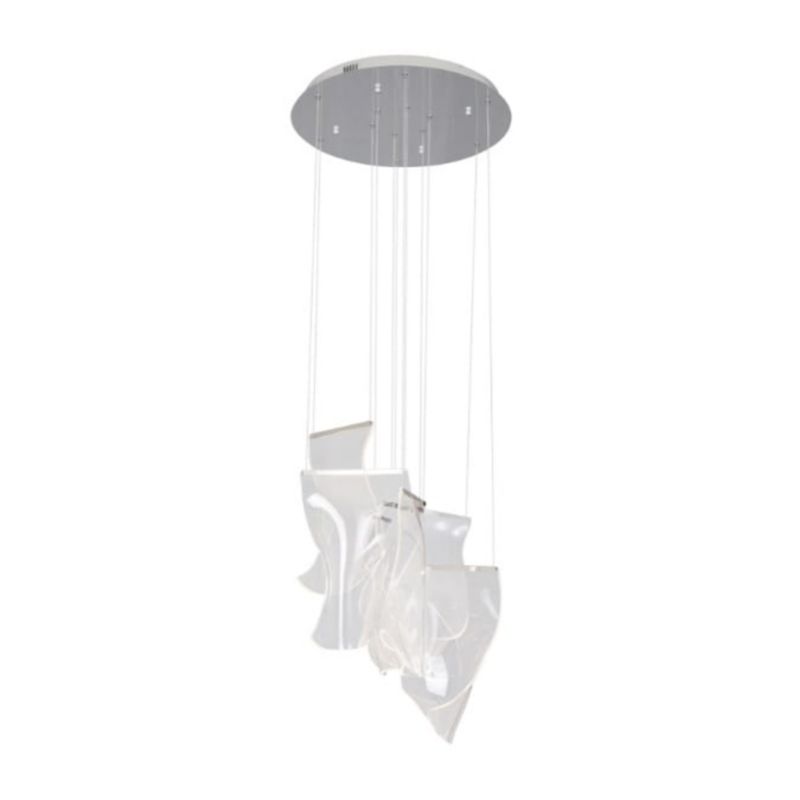 Lampa wisząca Maxlight Silk chromowana nowoczesna wbudowany LED 15W 1 szt.