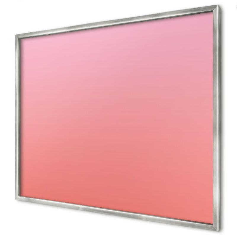 Ozdobna tablica na magnesy Wallfluent 80x60 Różowy pomarańczowy w srebrnej ramie 1szt