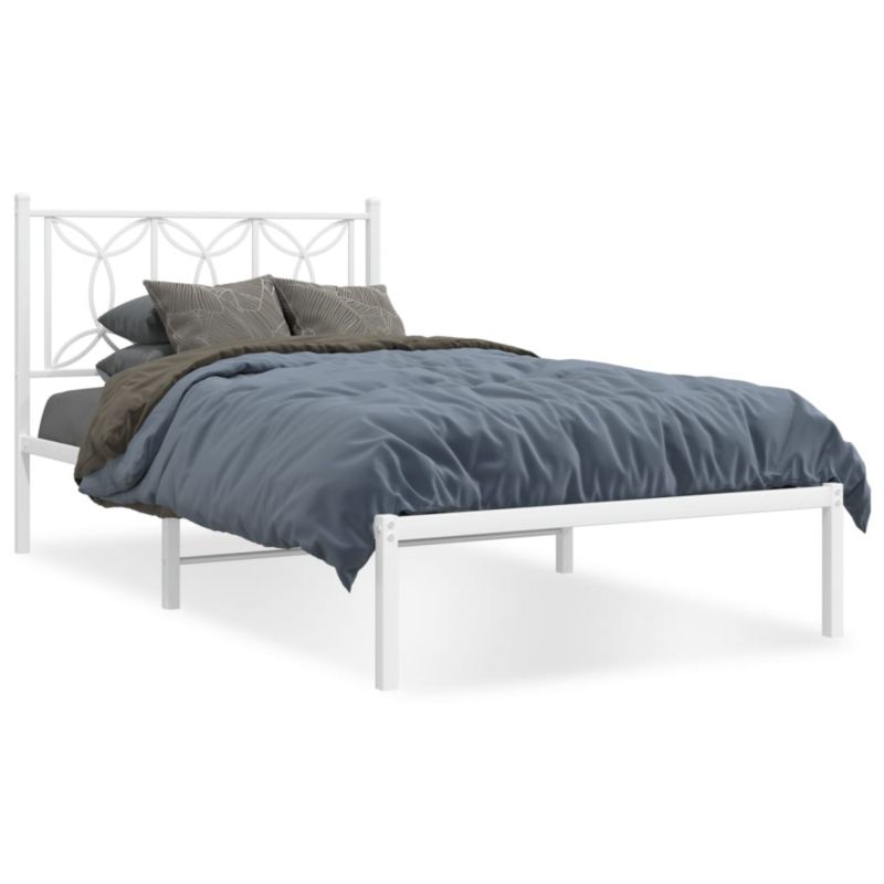 Rama łóżka WaszeMeble 100x200 cm Biały metal WM-376172 1 szt.
