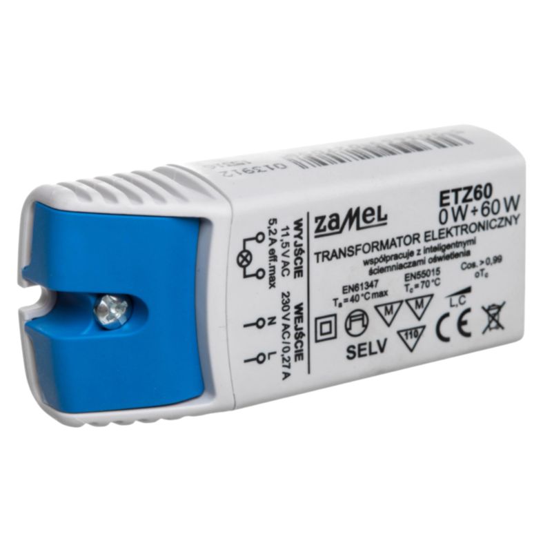 Transformator elektroniczny 230/11,5V 0-60W ETZ60 LDX10000042 ZAMEL 1 Szt.