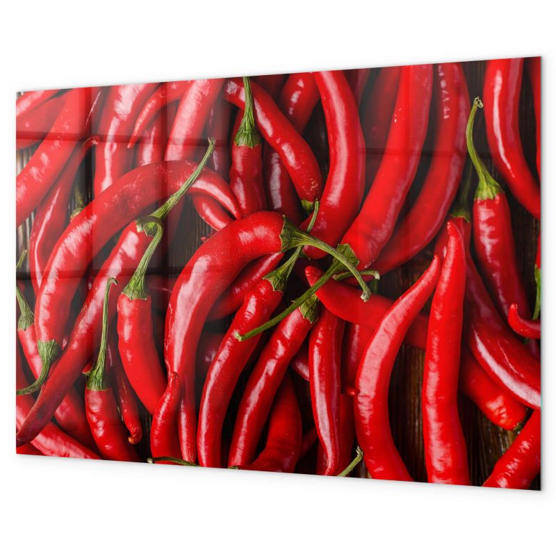 Tablica Magnetyczna Do Kuchni Na Magnesy Tulup 100x70 cm Ostre papryczki Z magnesami neodymowymi 1 kpl