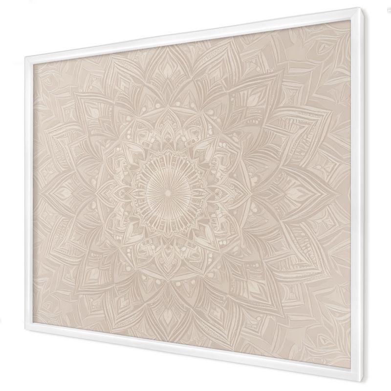Ozdobna tablica magnetyczna Wallfluent 80x60 Mandala dekoracyjna w białej ramie 1szt