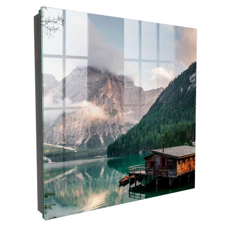 Skrzyneczka Na Klucze Tulup 30x30 cm Górska magia 2 - Czarna - Otwierana na prawo 1 szt.