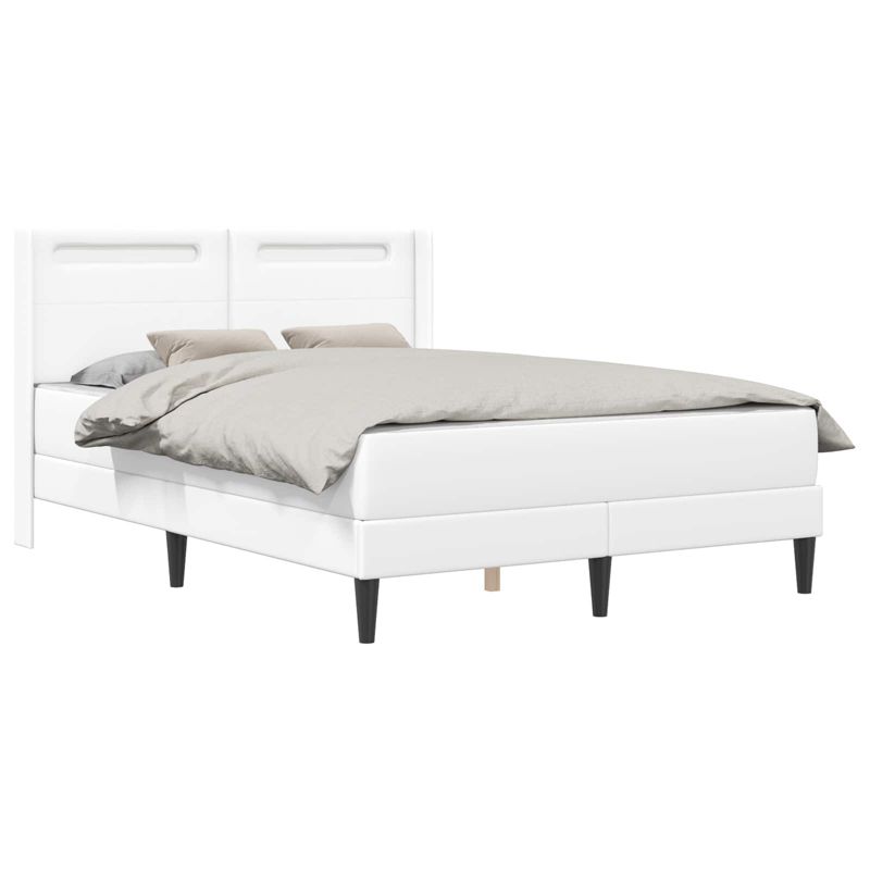 Łóżko Kontynentalne WaszeMeble z Materacem 160x200 cm Białe WM-3414917 1 szt.