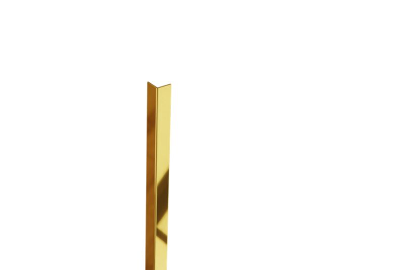 Kątownik wykończeniowy L Lambro złoty połysk 1cm x 1cm x 270cm 1 szt.