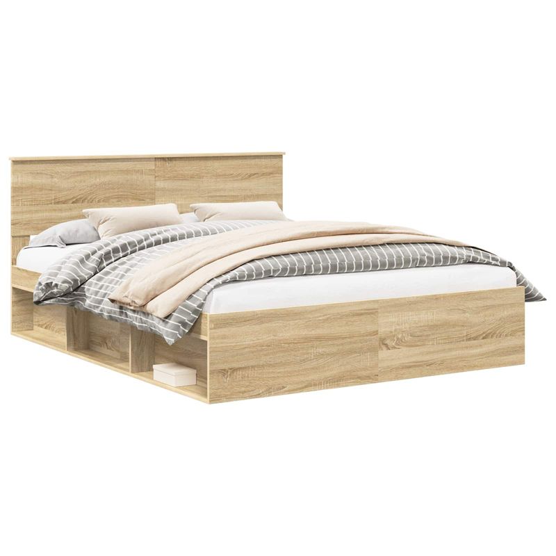 Łóżko Drewniane WaszeMeble 160x200 cm Brązowe WM-3410575 1 szt.