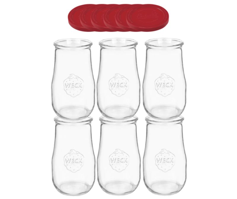 Słoiki MODO24 Weck 2700 ml fi 100 tulip silikonowe wieka 6 kpl.
