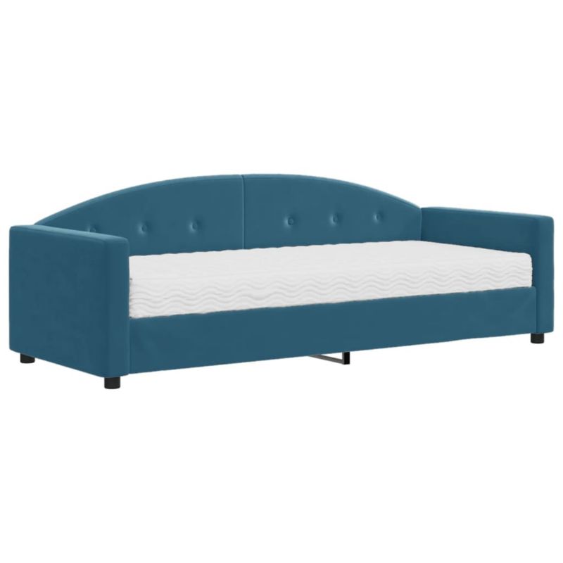 Sofa rozkładana WaszeMeble 80x200 cm Niebieski aksamit WM-3197269 1 szt.