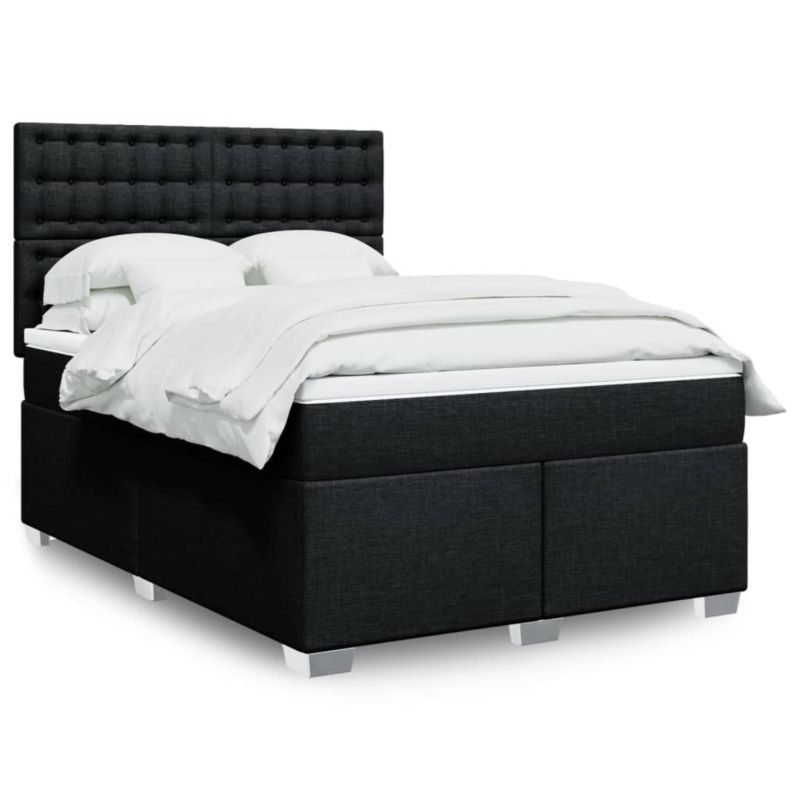 Łóżko z materacem WaszeMeble 160x200 cm Czarny tkanina WM-3290555 1 szt.