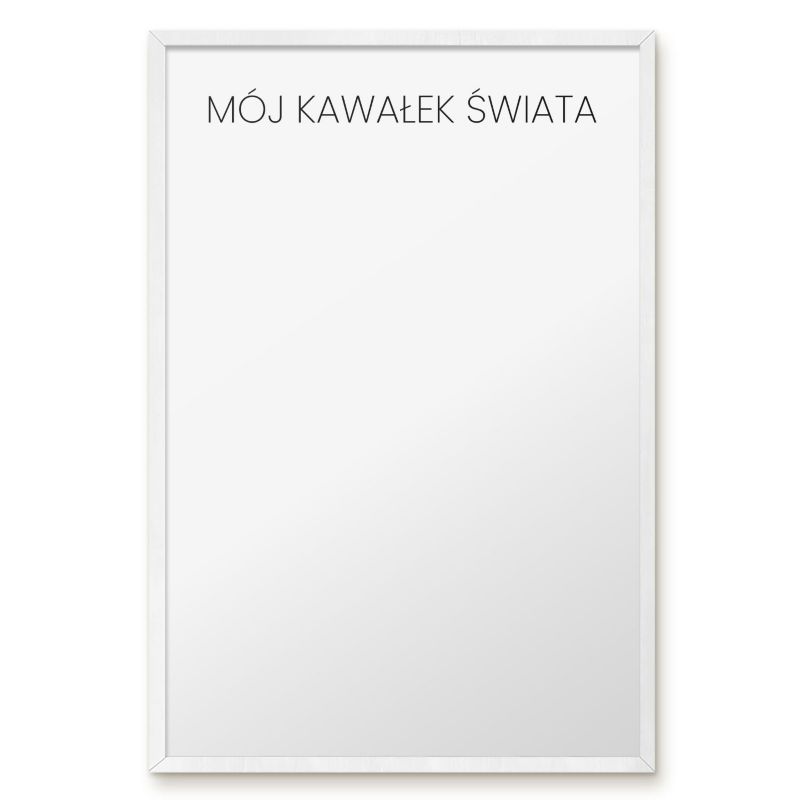 Tablica Magnetyczna Wielofunkcyjna Ścienna Tulup 40x60 cm Mój kawałek świata 3 - Biała rama Do salonu, sypialni 1 szt.