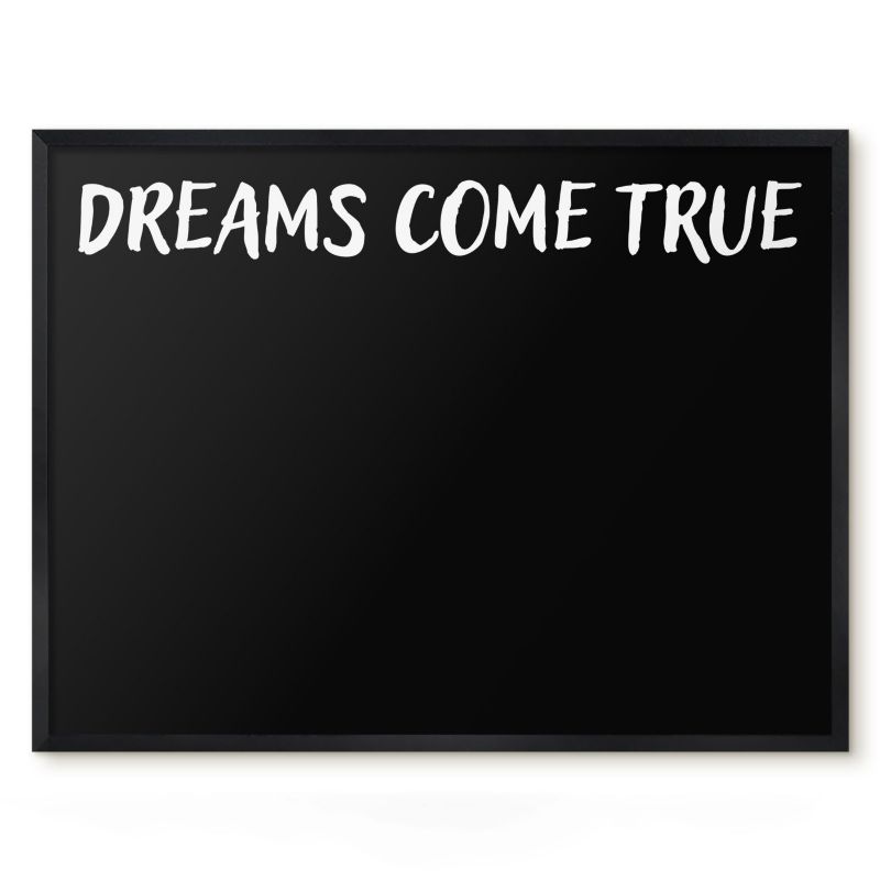 Tablica Na Magnesy Z Wakacji Tulup 80x60 cm Dreams come true 5 - Czarna rama Do salonu, sypialni 1 szt.