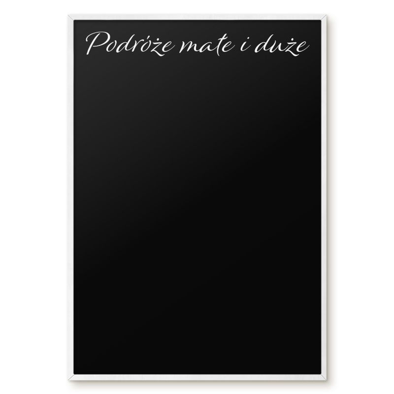 Magnetyczna Tablica Ścienna Tulup 70x100 cm Podróże małe i duże 9 - Biała rama Do salonu, sypialni 1 szt.