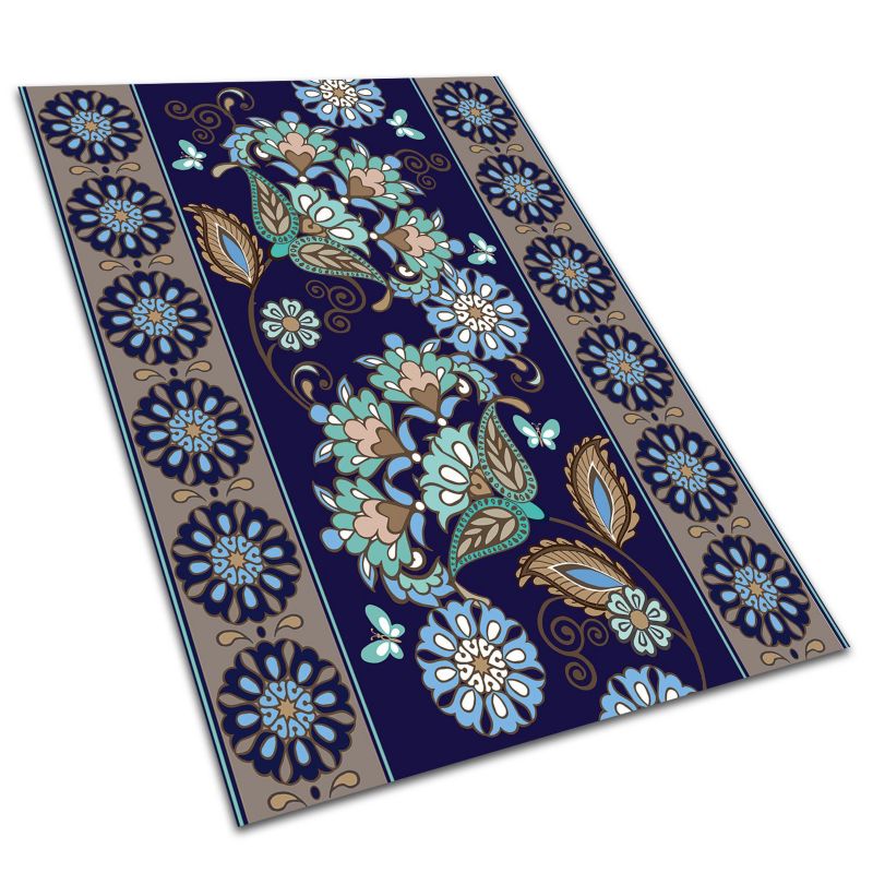 Dywan Zewnętrzny Tulup 60x90 cm Odporny Na Warunki Atmosferyczne Kwiatowy ornament 1 szt.