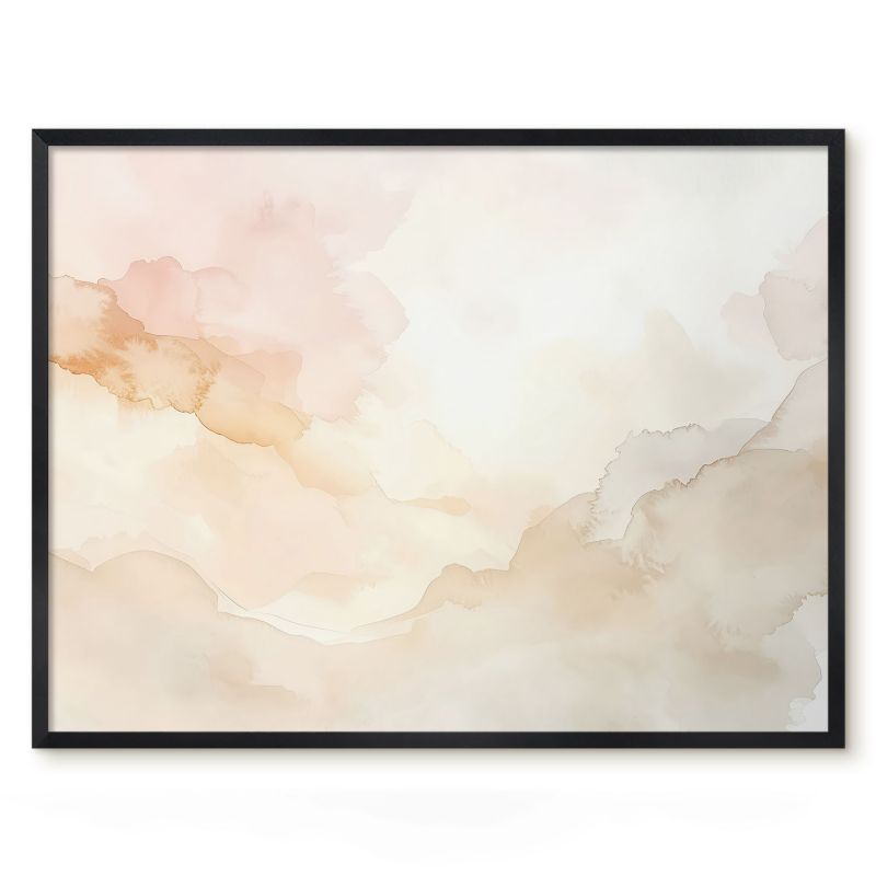 Tablica Magnetyczna Na Magnesy Tulup 80x60 cm Spokój pastelowy - Czarna rama Do sypialni, salonu 1 szt.