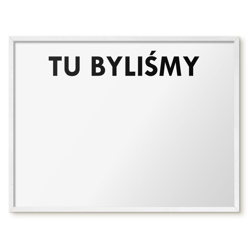 Tablica Magnetyczna Dekoracyjna Ścienna Tulup 80x60 cm Tu byliśmy 2 - Biała rama Do salonu, sypialni 1 szt.