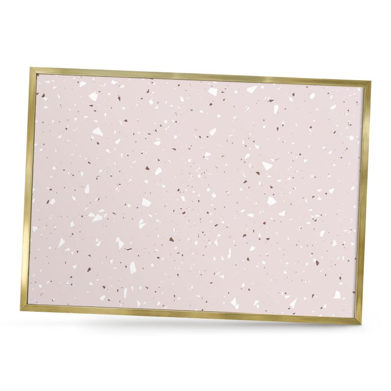 Ozdobna tablica na magnesy ArtPrintCave 70x50 Nowoczesne terrazzo w złotej ramie 1szt