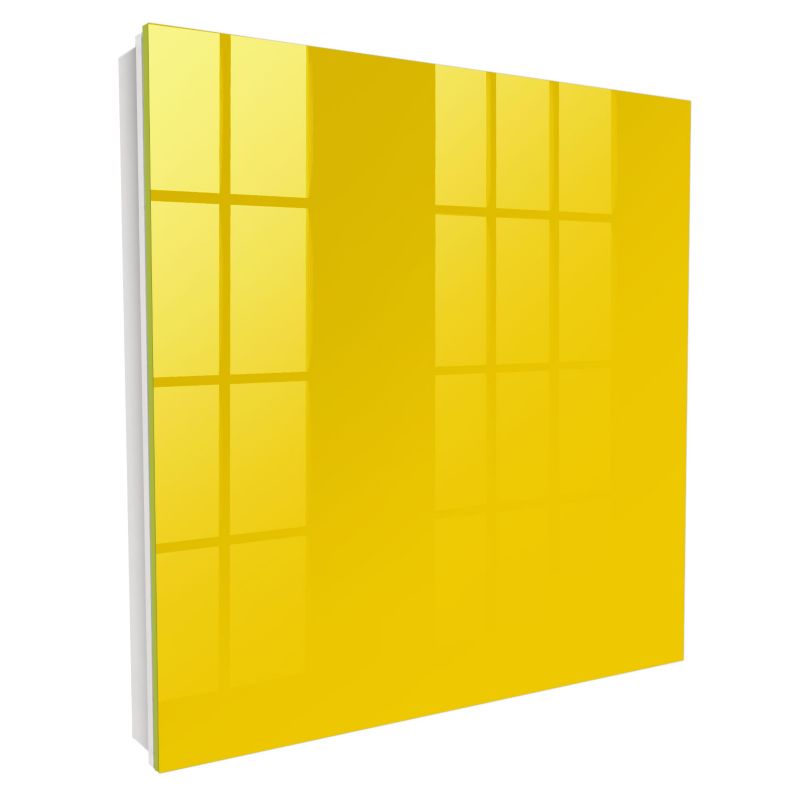 Szklana Szafka Na Klucze Tulup 30x30 cm Intensywna żółć - Biała - Otwierana na prawo 1 szt.