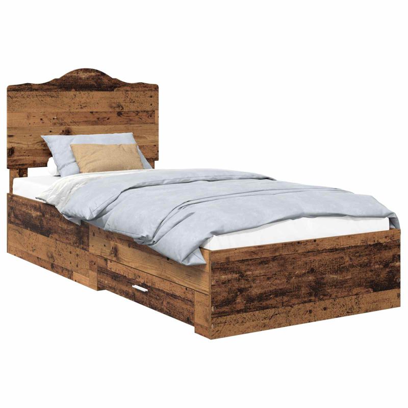 Łóżko WaszeMeble z Szufladami 90x200 cm Brązowe WM-3413655 1 szt.