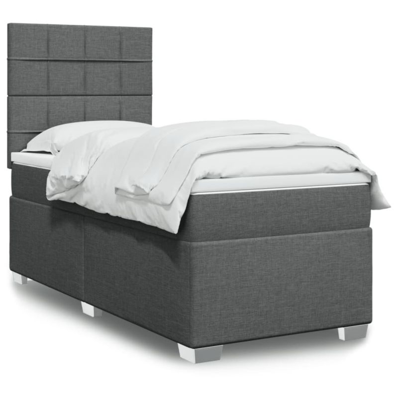 Łóżko kontynentalne WaszeMeble 90x190 cm ciemnoszara WM-3290344 1 szt.